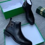 Clarks declan side buckle leather Chelsea boot Black