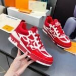 LV Skate Sneaker red and white - Image 2