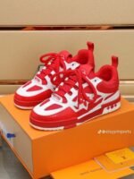 LV Skate Sneaker red and white - Image 3