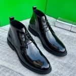 Alda patent ankle boots black