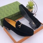 Colony horsbit sueded loafers black