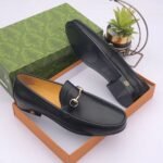 Colony horsbit leather loafers black