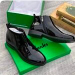 Alda patent side zipped ankle boots black