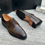 Terra Glossed leather derby shoe brown