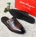 Tobi backless shoe leather brown colour - Image 2