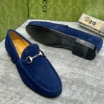Colony horseshoe sueded loafers Navy blue