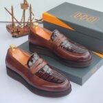OGGI knot-detailed full-grain leather loafers - Image 2