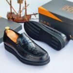 OGGI knot-detailed full-grain leather loafers