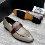 Moreschi Astaire knot-detailed full-grain leather loafers