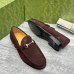 Colony horseshoe sueded loafers coffee brown