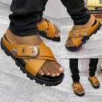 Celine crisscross leather sandals