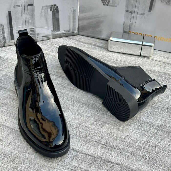 Renato delbece leather Chelsea boot shining Black - Image 2