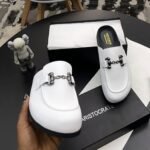Aristocrats granola leather mules white