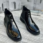 Renato delbece leather Chelsea boot shining Black