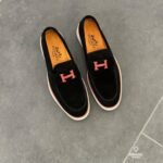 Hermes 'Moonboat' Suede Loafers - Image 2