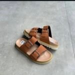 Double-straps padro leather sandals brown - Image 2