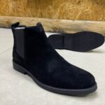 suede Chelsea boot Black