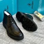 Alessio Venezia Leather Chelsea lace-up Boots Black