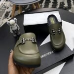 Aristocrats granola leather mules green - Image 2