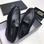 Valentino  Grained calfskin Loafers Black