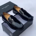 Classic Dan leather penny loafers black