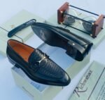 Richwana horsbit  Grained crocs effect loafers black - Image 2