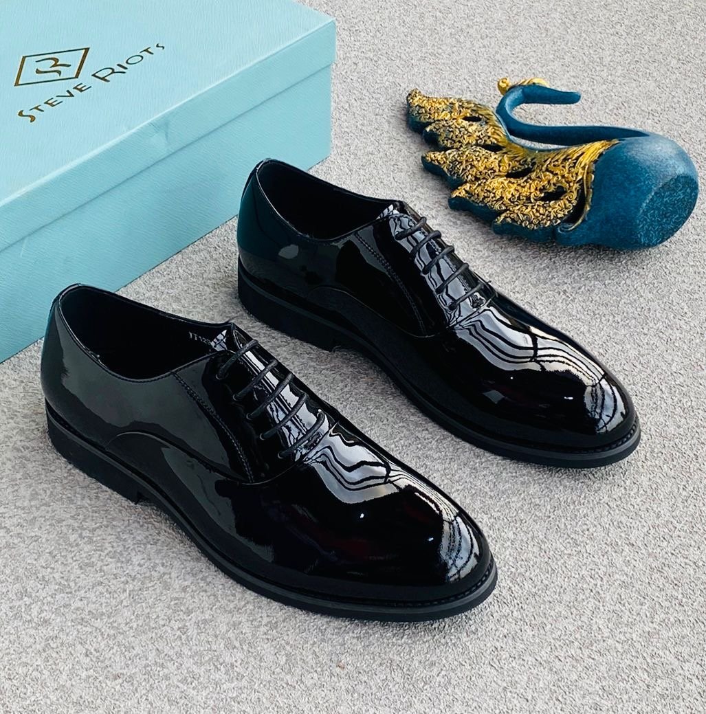 9475843b-8536-4413-9718-b5070a93b8b9 Steve riots patent leather shoes black - Image 1