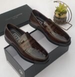 Roberto serpentini full-grain leather loafers coffee brown