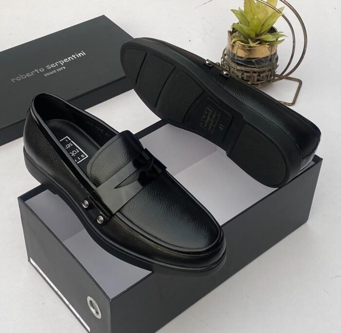 Roberto serpentini leather loafers black - Image 2