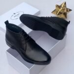 Pedula full-grain leather lace-up black - Image 2