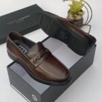 Roberto serpentini leather loafers coffee brown - Image 2