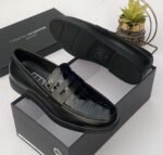 Roberto serpentini full-grain leather loafers black - Image 2