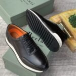 berluti plain Leather sneakers coffee black colour