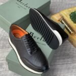 berluti Leather sneakers black colour