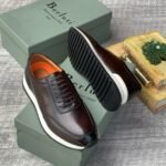 berluti plain Leather sneakers coffee brown colour