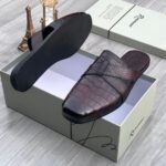 Steve Riots Crocs Embellish Leather Mules Coffee Brown