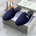 Steve Riots suede Mules Navy Blue