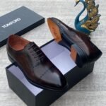 Tomford leather Oxford coffee brown