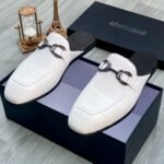 Cavalli Crocs Embellish Leather Mules White