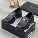 Alberto Guardiani Logo Embellish Penny Loafers Black