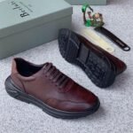 Berluti shadow sneakers luxury leather slip-on trainers crafted with venezia calf leather brown colour
