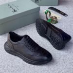 Berluti shadow sneakers luxury leather slip-on trainers crafted with venezia calf leather black colour