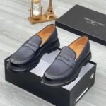 Alberto Guardiani Strap Penny Loafers Navy Blue