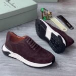 Berluti shadow sneakers luxury suede slip-on trainers crafted with venezia calf leather brown colour