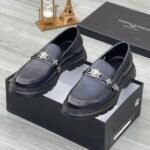 Alberto Guardiani Logo Embellish Penny Loafers Navy Blue