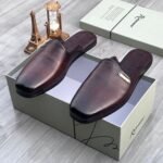 Steve Riots Plain Leather Mules Brown