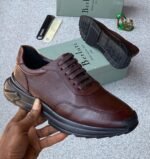 Berluti shadow sneakers luxury leather slip-on trainers crafted with venezia calf leather brown colour - Image 2