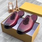 billionaire leather half-shoe burgundy