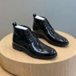 Clarks lace-up leather Chelsea boot shining Black - Image 2