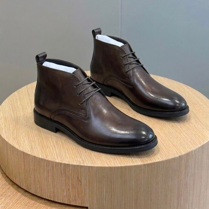 Clarks lace-up leather Chelsea boot Brown - Image 2